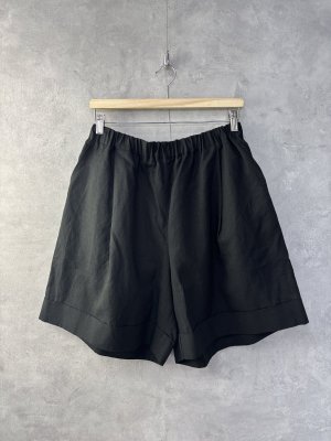 画像1: VC　ワイドタックショートパンツ　 カラー；BLACK  サイズ:F (1)