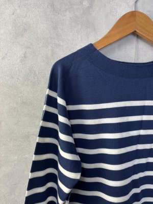 画像2: NATURAL LAUNDRY　CCアーモンドネックプルオーバー　　462;ネイビー　　サイズ:2 (2)