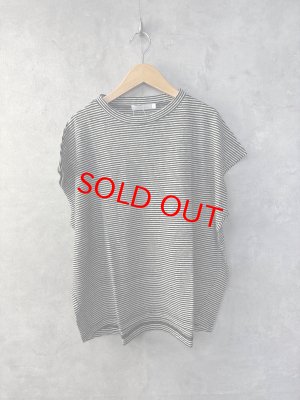 画像1: NATURAL LAUNDRY　L天竺しかくいプルオーバー　992：ブラックボーダー　サイズ:2 (1)