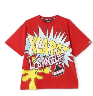 画像1: XLARGE KIDS　ポップアート半袖Tシャツ 　10；アカ (1)