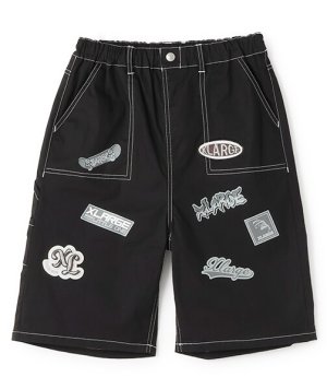 画像1: XLARGE KIDS　ワッペンロゴハーフパンツ　　80；黒 (1)