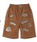 画像1: XLARGE KIDS　ワッペンロゴハーフパンツ　　21；茶 (1)