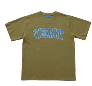 画像1: GLAZOS  　【プチプラ】フロントアーチロゴ半袖Tシャツ　　41；カーキ (1)