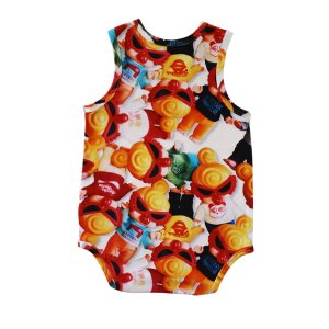 画像3: MY FIRST HYSTERIC MINI DOLL総柄 ノースリーブロンパース  90;マルチ  サイズ;80 (3)