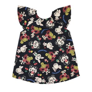 画像2: Hystericmini LOVELY FRIENDS総柄 チュニック  14;ブラック系 (2)