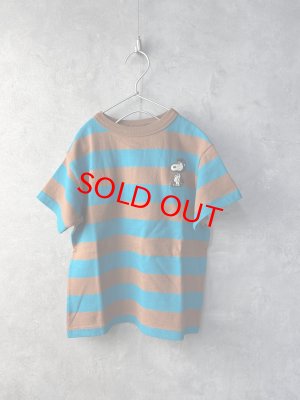 画像1: 2025春夏　DENIMDUNGAREE 　　ワイドボーダーテンジク SNOOPY TEE　　7；茶 (1)