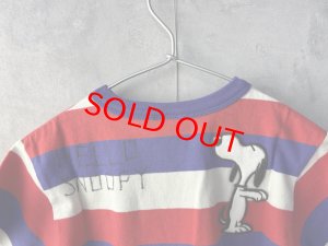 画像4: 40%off 2025春夏　DENIMDUNGAREE 　　ワイドボーダーテンジク SNOOPY TEE　　91；クレイジー (4)