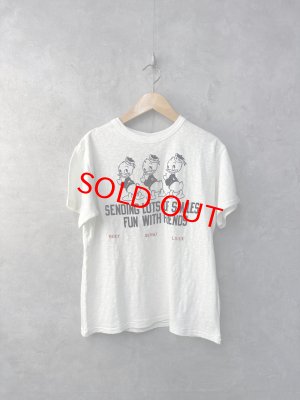 画像1: 2025春夏　DENIMDUNGAREE　 テンジク HUEY DEWEY LOUIE TEE　１；白 (1)