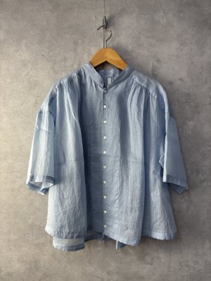 画像1: grin　　ラミーローンストリングシャツ　　ブルー　サイズ；2 (1)