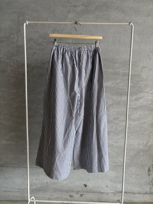 画像4: LILOU+LILY  TYPEWRITER CLOTH DUNGAREE&STRIPE WIDE PANTS ブルーストライプ  size:38 (4)