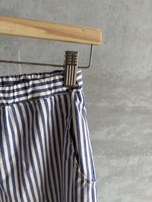 画像3: LILOU+LILY  TYPEWRITER CLOTH DUNGAREE&STRIPE WIDE PANTS ブルーストライプ  size:38 (3)