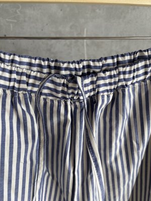 画像2: LILOU+LILY  TYPEWRITER CLOTH DUNGAREE&STRIPE WIDE PANTS ブルーストライプ  size:38 (2)