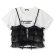 画像1: by LOVEiT  　　2WAYビスチェつきTシャツ 　80；黒 (1)