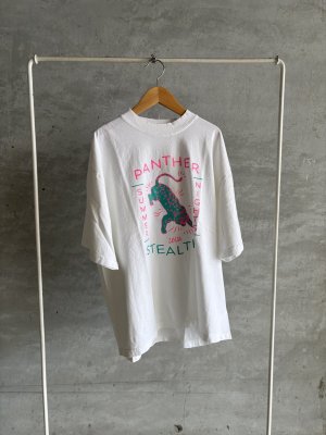 画像1: ALL HOURS 　 7.5OZ PIGMENT DYED HALF SLEEVE　PANTHER TEE　　ホワイト　　サイズ；1 (1)