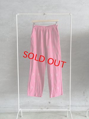 画像1: A VIEW FROM HERE　　 CRAPE EMBROIDERY PANTS 　　ピンク (1)