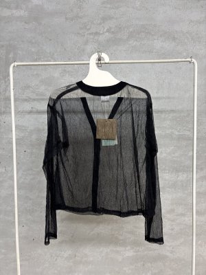 画像3: 40%off 2025SS   Bon Vieux Temps　チュールカーディガン　28；BLACK (3)