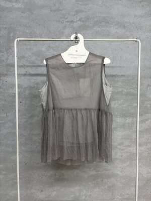 画像1: 2025SS   Bon Vieux Temps　チュールノースリーブ　20；GRAY  　 (1)