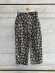 画像1: A VIEW FROM HERE BLOCK PRINT STRAIGHT PANTS　　　BLACK (1)