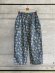 画像1: A VIEW FROM HERE BLOCK PRINT STRAIGHT PANTS　　　BLUE (1)