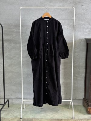 画像1: A VIEW FROM HERE 　　FAIRTRADE COTTON ONE-PIECE DRESS　　BLACK (1)