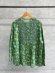 画像1: A VIEW FROM HERE　 BLOCK PRINT SMOCKING BLOUSES　　B.GREEN (1)