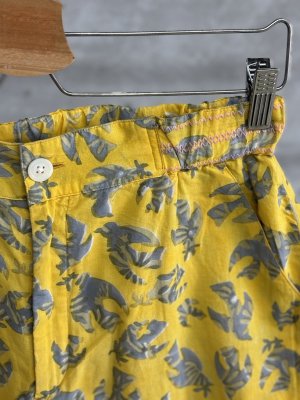画像2: A VIEW FROM HERE BLOCK PRINT STRAIGHT PANTS　　　A.YELLOW (2)