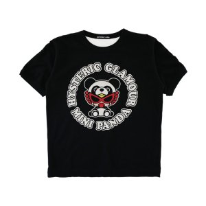 画像1: Hystericmini　PANDA MINI 半袖Tシャツ　　10:ブラック (1)