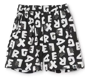 画像1: XLARGE KIDS　総柄ファニーゴリラショートパンツ 　80；黒 (1)
