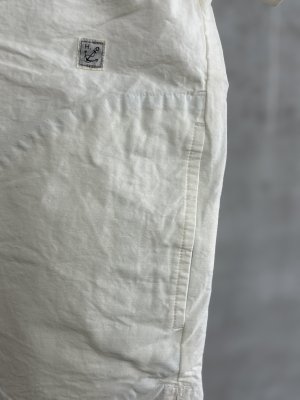 画像2: 2025   快晴堂　ノーカラー半袖シャツ　　1；ホワイト (2)