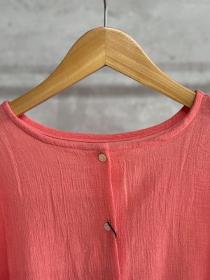 画像2: LILOU+LILY 　COTTON WAVY VOILE COLLER 2WAY TUNIC 　　ピンク　size:38 (2)