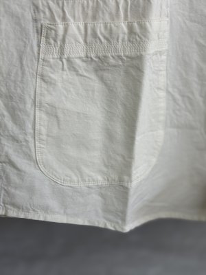 画像4: 2025   快晴堂　ノーカラー半袖シャツ　　1；ホワイト (4)