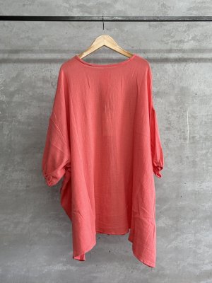 画像4: LILOU+LILY 　COTTON WAVY VOILE COLLER 2WAY TUNIC 　　ピンク　size:38 (4)