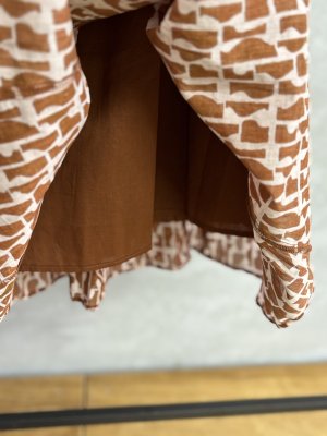 画像4: 30%off doux blue　モダンジオメトリック スカート　　　61；ライトブラウン　サイズ；FREE (4)