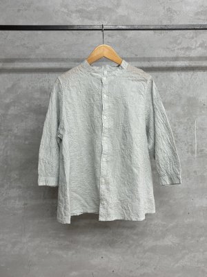 画像1: grin　　cheers刺繍スタンドシャツ　　900；ミントグリーン　　サイズ；2 (1)
