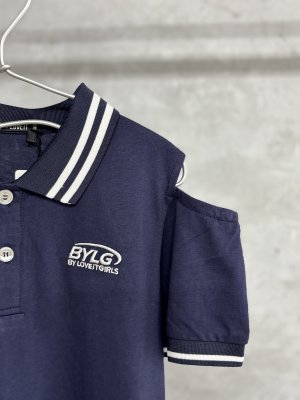 画像2: 30%off by LOVEiT  　　ポロワンピース　　50:紺 (2)