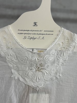 画像2: 40%off 2025SS   Bon Vieux Temps　レースブラウス　　10；WHITE (2)