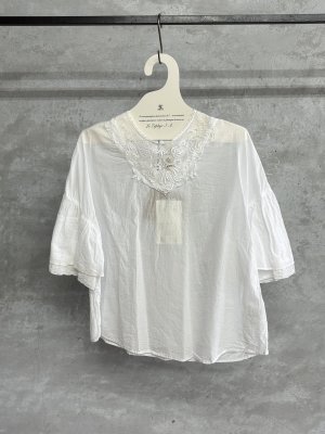 画像1: 2025SS   Bon Vieux Temps　レースブラウス　　10；WHITE   (1)