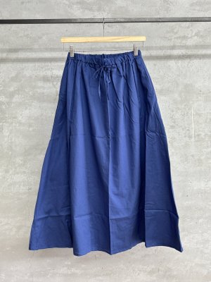 画像1: LILOU+LILY 　60LAWN GATHER SKIRT　D.NAVY　size:38 (1)