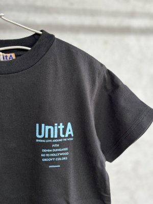 画像2: ☆2025春夏　DENIMDUNGAREE　UnitA 4LOGO Tee　　2:黒 (2)
