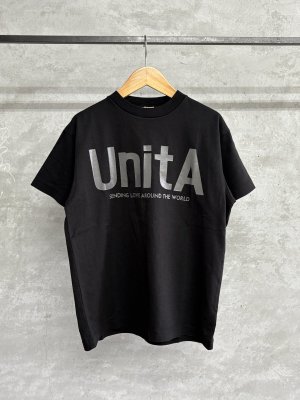 画像1: 2025春夏　DENIMDUNGAREE　UnitA LOGO TEE　　2:黒 (1)