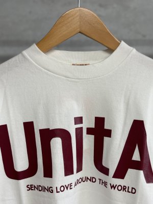 画像2: ☆2025春夏　DENIMDUNGAREE　UnitA LOGO TEE　　1；白 (2)