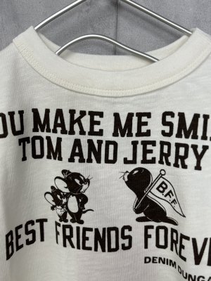 画像2: ☆2025春夏　DENIMDUNGAREE　テンジク　TOM AND JERRY　BFF TEE　1；白 (2)