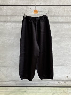 画像1: NATURAL LAUNDRY　リネンショアパンツ　990；ブラック　サイズ:2 (1)