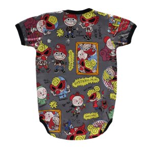 画像4: MY FIRST HYSTERIC　ROCKAHOLIC総柄半袖ロンパース　　19；グレー系 (4)