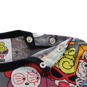 画像3: MY FIRST HYSTERIC　ROCKAHOLIC総柄半袖ロンパース　　19；グレー系 (3)