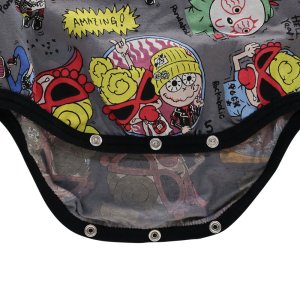 画像2: MY FIRST HYSTERIC　ROCKAHOLIC総柄半袖ロンパース　　19；グレー系 (2)