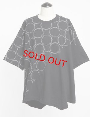 画像1: 40%off 　2025SS   　gomme　　ダイアゴナルドットＴ 　３；黒　サイズ；M (1)