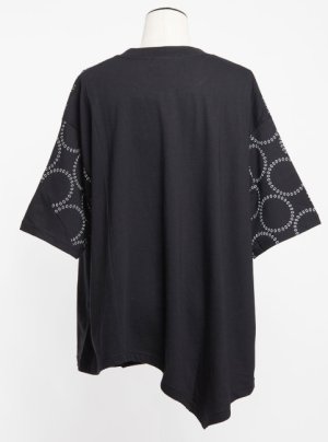 画像2: 40%off 　2025SS   　gomme　　ダイアゴナルドットＴ 　３；黒　サイズ；M (2)