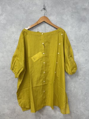 画像1: LILOU+LILY 　80LAWN GIMMIC TUNIC　　B.YELLOW　　size:38 (1)