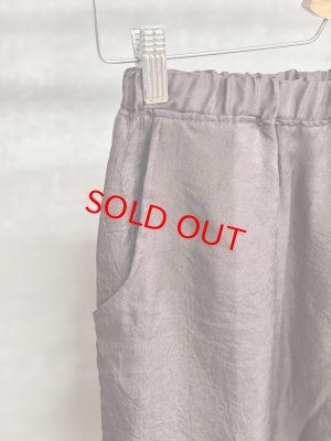 画像2: LILOU+LILY 　ASETATE FRENCH TWILL WIDE  PANTS　　C.BROWN　size:38 (2)